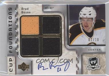 2006-07 Upper Deck The Cup - Cup Foundations Quad - Jersey Autographs #CQ-BB - Brad Boyes /10