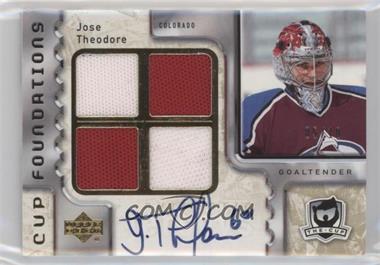 2006-07 Upper Deck The Cup - Cup Foundations Quad - Jersey Autographs #CQ-TH - Jose Theodore /10