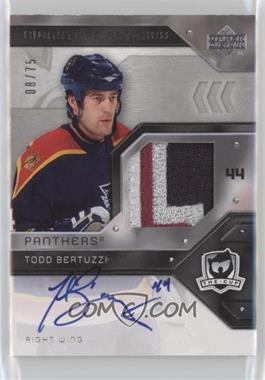 2006-07 Upper Deck The Cup - Signature Patches #SP-TB - Todd Bertuzzi /75