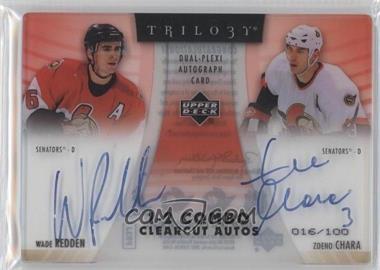 2006-07 Upper Deck Trilogy - 1-2 Combos Clearcut Autographs #C2-RC - Wade Redden, Zdeno Chara /100