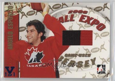 2006 In the Game Fall Expo - Game-Used Jersey - Gold ITG Vault Sapphire #FE-15 - Angelo Esposito /1