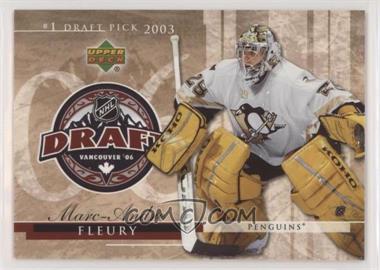 2006 Upper Deck Vancouver Draft - [Base] #DR3 - Marc-Andre Fleury