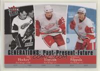 Pavel Datsyuk, Valtteri Filppula, Gordie Howe