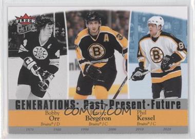 2007-08 Fleer Ultra - Generations: Past Present Future #G8 - Patrice Bergeron, Phil Kessel, Bobby Orr