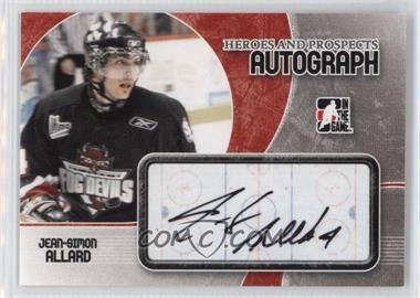2007-08 In the Game Heroes and Prospects - Autographs #A-JSA - Jean-Simon Allard
