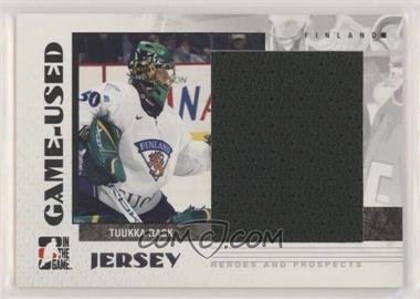 2007-08 In the Game Heroes and Prospects - Game-Used - Jersey #GUJ-02.1 - Tuukka Rask