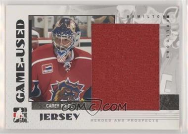 2007-08 In the Game Heroes and Prospects - Game-Used - Jersey #GUJ-38 - Carey Price