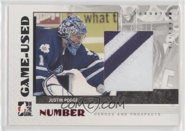 2007-08 In the Game Heroes and Prospects - Game-Used Number #GUN-36 - Justin Pogge