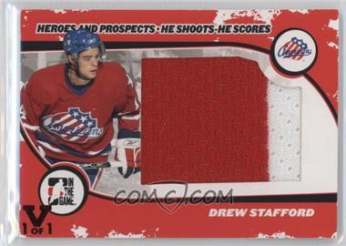2007-08 In the Game Heroes and Prospects - He Shoots He Scores Memorabilia - ITG Vault Ruby #HSHS 19 - Drew Stafford /1