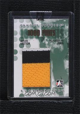 2007-08 In the Game Superlative - Famous Fabrics 1000 Points - Gold #FFP-69 - Brian Leetch /1 [Uncirculated]