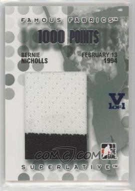 2007-08 In the Game Superlative - Famous Fabrics 1000 Points - Silver ITG Vault Sapphire #FFP-39 - Bernie Nichols /1 [Uncirculated]