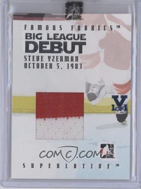 2007-08 In the Game Superlative - Famous Fabrics Big League Debut - Silver 14-15 ITG Vault Sapphire #BLD-11 - Steve Yzerman /1 [Uncirculated]