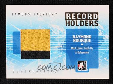 2007-08 In the Game Superlative - Famous Fabrics Record Holders - Gold #RH-11 - Ray Bourque /1