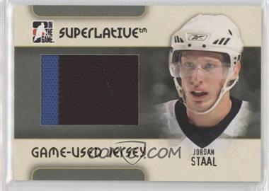 2007-08 In the Game Superlative - Game-Used Jersey - Gold #GUJ-66 - Jordan Staal /10