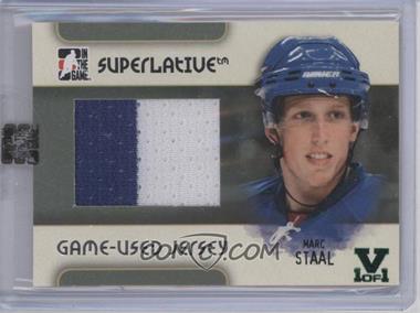 2007-08 In the Game Superlative - Game-Used Jersey - Silver ITG Vault Emerald #GUJ-64 - Marc Staal /1 [Uncirculated]