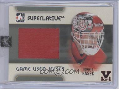 2007-08 In the Game Superlative - Game-Used Jersey - Silver ITG Vault Ruby #GUJ-19 - Dominik Hasek /1