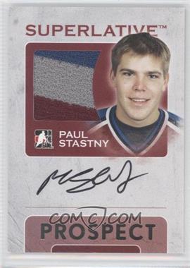 2007-08 In the Game Superlative - Prospect Game-Used Jersey Autograph - Gold #NP-PS - Paul Stastny /10