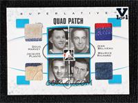 Doug Harvey, Jean Beliveau, Jacques Plante, Maurice Richard #/1