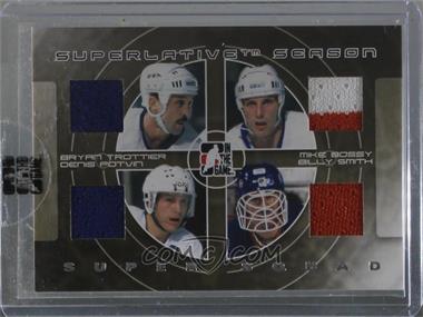 2007-08 In the Game Superlative - Superlative Season Super Squad Memorabilia - Silver #SS-05 - Bryan Trottier, Mike Bossy, Denis Potvin, Billy Smith /9 [Uncirculated]