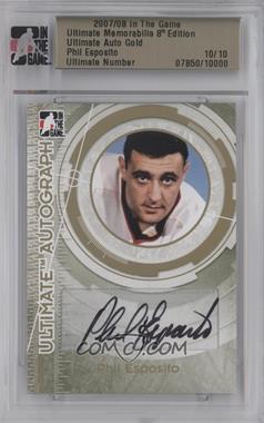 2007-08 In the Game Ultimate Memorabilia 8th Edition - Autographs - Gold #_PHES - Phil Esposito /10