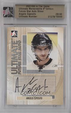 2007-08 In the Game Ultimate Memorabilia 8th Edition - Future Star Autographs - Silver #_ANES - Angelo Esposito /40 [Uncirculated]