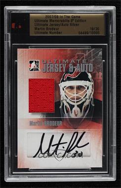2007-08 In the Game Ultimate Memorabilia 8th Edition - Jersey & Auto - Silver #_MABR - Martin Brodeur /30 [Uncirculated]