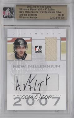 2007-08 In the Game Ultimate Memorabilia 8th Edition - New Millennium First Rounders Jersey Autographs - Silver #_ANES - Angelo Esposito /40 [Uncirculated]