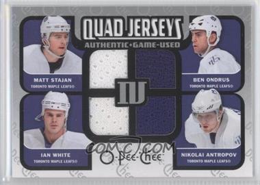 2007-08 O-Pee-Chee - Quad Jerseys #QM-ASOW - Nikolai Antropov, Matt Stajan, Ian White, Ben Ondrus