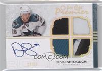 Autographed Quad Rookie Memorabilia - Devin Setoguchi #/15