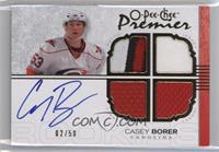 Autographed Quad Rookie Memorabilia - Casey Borer #/50