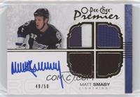 Autographed Quad Rookie Memorabilia - Matt Smaby #/50