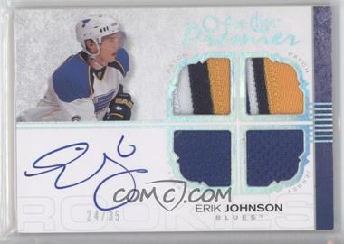 2007-08 O-Pee-Chee Premier - [Base] - Silver Spectrum #115 - Autographed Quad Rookie Memorabilia - Erik Johnson /35