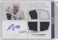 Autographed Quad Rookie Memorabilia - Rob Schremp #/35