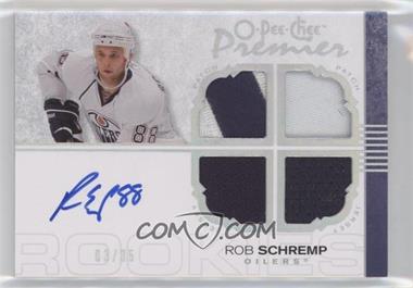 2007-08 O-Pee-Chee Premier - [Base] - Silver Spectrum #147 - Autographed Quad Rookie Memorabilia - Rob Schremp /35