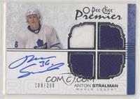 Autographed Quad Rookie Memorabilia - Anton Stralman [EX to NM] #/299