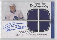 Autographed Quad Rookie Memorabilia - Anton Stralman [EX to NM] #/299