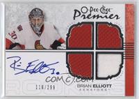 Autographed Quad Rookie Memorabilia - Brian Elliott #/299