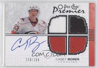 Autographed Quad Rookie Memorabilia - Casey Borer #158/299