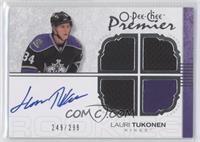 Autographed Quad Rookie Memorabilia - Lauri Tukonen #/299