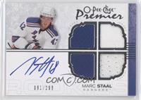 Autographed Quad Rookie Memorabilia - Marc Staal #/299