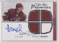 Autographed Quad Rookie Memorabilia - Martin Hanzal #/299