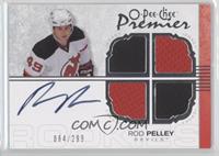 Autographed Quad Rookie Memorabilia - Rod Pelley #/299