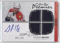 Autographed Quad Rookie Memorabilia - Stefan Meyer #/299