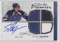 Autographed Quad Rookie Memorabilia - Steve Wagner #/299