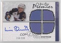 Autographed Quad Rookie Memorabilia - Tobias Enstrom #/299