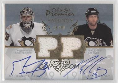 2007-08 O-Pee-Chee Premier - Pairings Combos - Jerseys Signatures #PC-WF - Marc-Andre Fleury, Ryan Whitney /50
