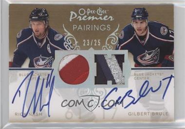 2007-08 O-Pee-Chee Premier - Pairings Combos - Patch Signatures #PC-NB - Gilbert Brule, Rick Nash /25