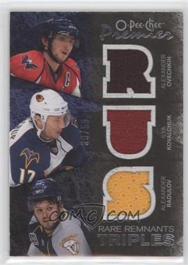 2007-08 O-Pee-Chee Premier - Rare Remnants Triples - Jerseys #PT-KOR - Alexander Ovechkin, Alexander Radulov, Ilya Kovalchuk /50