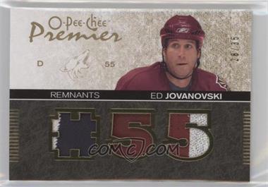 2007-08 O-Pee-Chee Premier - Remnants - Triples Patch #PR-EJ - Ed Jovanovski /35