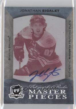 2007-08 SP Authentic - [Base] - The Cup Rookie Masterpiece Printing Plate Magenta Framed #M-207 - Autographed Future Watch - Jonathan Sigalet /1